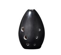 8 Holes Ocarina Clay Xun China Traditional Handmade Solid Color Musical Instrument Instruments For Beginners (Color : Bk)