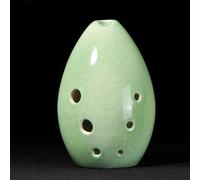 8 Holes Ocarina for Beginners Chinese Style Handmade Solid Color Easy to Learn Adults Musical Instruments (Color : Green)