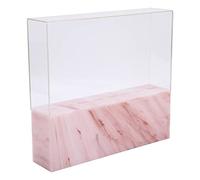 8 Holes Tweezers Holder Display Stand with Dust Cover for Eyelashes Grafting Salon (Pink Marble dustproof Model)