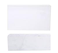 8 Holes Tweezers Holder Tweezer Display Stand Storage Rack with Dust Cover for Salon (White Marble dustproof Model)