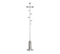 8 Hooks Coat Hat Rack, Metal Standing Coat Racks Coat Hat Tree Stand Coat Clothes Stand for Hat Coat Jacket Hat Bag or Umbrella, 175CM(Silver)