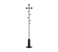 8 Hooks Coat Hat Rack, Metal Standing Coat Racks Coat Hat Tree Stand Coat Clothes Stand for Hat Coat Jacket Hat Bag or Umbrella, 175CM(Black)
