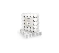 delka Unscented Tea Lights White- Long-Lasting 8 Hour Burn Time-Smoke-Free Bright Flame -Ideal for Weddings, Events, Aromatherapy, Home Décor, and Emergency Use-Premium Quality (White, Pack of 50)
