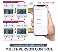 8-in-1 AC Energy Meter with Voltage/Current/Power/Temperature/Frequency/PF Monitoring, APP-Controlled via SmartLife & Tuya Cloud, 170-270V, 63A, Rail-Mounted, White
