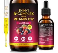8-in-1 Berry Flavored Beverage Drop 60mL | Liquid Formula, 8 B Vitamins