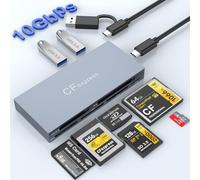 8 in 1 CFexpress Type B Card Reader, 10Gbps Multi CF Express Reader for CFexpress Type B/CF/XD/MS/TF/SD Reader, CFexpress Adapter Memory Card Reader with USB Gen 3.2 * 2 for Windows/Mac/Linux/Android