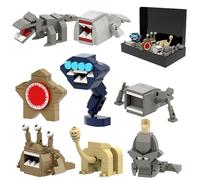 8 in 1 Deep Sea Monster Building Set, 313 Pcs Mini Horror Mystery Ocean Creature Bricks, Abyss Predator Models for Desktop Display, Ideal for Fans (8 in 1 Set)