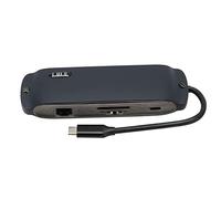 8 in 1 Docking Station, Multiport USB C Hub Adapter, 4K30Hz HDMI, 100M Ethernet, USB3.0 High Speed Data Transfer, Aluminum Alloy Shell, Compact Design for Laptop, (Navy Blue)