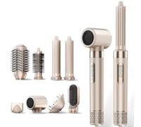8-in-1 High Speed Hot Air Styler & Hair Dryer Brush Set - 110,000 RPM Ionic Blow Dryer with Auto Wrap-Curlers, Diffuser, Volumizer & Thermal Brush for Fast Drying & Frizz-Free Shine
