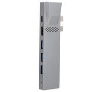 8 In 1 Hub YSTC0168, Universal Multifunction Network Adapter, Thunderbolt 3 Port Supports 2x4K at 60Hz with HDMI 1080p, USB 3.0 and Gigabit Ethernet, Compact Design for Computer Of