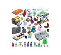 8 in 1 Imposter Among Us Building Block Bricks Puzzle Kids Minifigures Toy Set Best Gifts