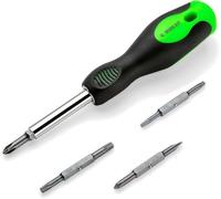 8-in-1 Multi-bit Screwdriver Set Tool All in One, Portable Multi-Purpose Screwdriver, Slotted/Philips/Pozi/Torx/Square,Nut Driver