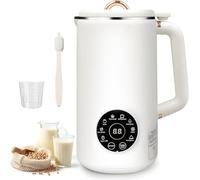 8 in 1 Soy Milk Maker, 35oz Multi Functional Nut Milk Maker Machine Automatic Nut Almond Milk Maker Milk Steamer for Homemade Vegan Plant Based Coconut Oat Bean, White