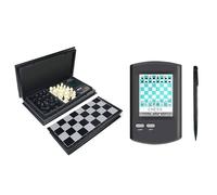 8 In 1 Touch Chess Computer Game, Handheld Electronic Chess Board with Chessboard and Pieces, Stylus Large Lcd Display, 220+ Master Games & Learning Modes for Adults, Kids