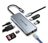 8 in 1 USB C Docking Station, USB C Hub, HDMI, 2xUSB 3.0, USB 2.0, SD/TF Reader, Gigabit Ethernet, 100W PD, use in Mac Air/Pro and More Type-C Devices