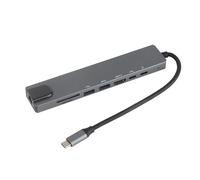 8 - in - 1 USB - C Hub Dock Adapter, Type - C to HDMI HUB with RJ45 Card Reader, Multi - Function Dock for MacBook Pro/Air, Supports 4K HDMI, USB 3.0, SD/TF Card Reader, 100Mbps Et