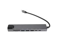 8 - in - 1 USB - C Hub with HDMI 4K, RJ45 Ethernet, PD 87W Charging, USB 3.0 & 2.0, SD/microSD Slots, Aluminium Alloy Docking Station for Laptop