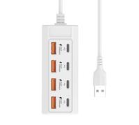 8 in 1 USB HUB 25 W Fast Charging Socket Adapter Docking Stations USB Splitter Converter USB Extension Socket