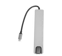8-In-1 USB Hub Type C Adapter with 4K, Rj45 100M Ethernet, and USB 2.0 Ports, Aluminium Alloy Construction, No Drivers Required, for Laptops and Desktop Expansion