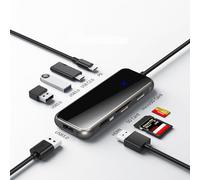 8 IN 1 USB HubsType-C Adapter Multiport HUB with 1080P/4K HDMI+5Gbps USB 3.0+SD/TF Card Reader, 100W PD Charging, USB TYPE-C 2.0 Compatible With Laptop, Smartphone, Projector, MacBook Pro,PS5