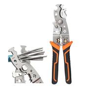 8 in 1 Wire Stripper, 8 Inch Industrial Grade Opening Wire Stripper Plier Crimping Tool Electricians Tool Crimper Steel Cable Cutter for Cable Cutting Screwing Stripping