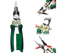 8 in 1 Wire Stripper, Cable Stripper Tool with Electricity Testing Function, Electrical Pliers, Wires Cable Scissors for Wire Strip/Cut/Crimp/Split/Wrap/Slit/Pull/Open