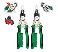 8 in 1 Wire Stripper with Voltage Tester, 8 in 1 Wire Stripper Twister for Cutting and Pulling Wires, Professional Wires Strippers Electrical Pliers, for Strip, Cut, Crimp (2PCS)