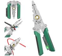 8 In 1 Wire Stripping Pliers, Wire Stripper with Voltage Tester, Electrician Pliers Cable Stripper Tool for Cutting and Pulling, Wire Twister Tool, Crimper, Splitting, Electrician Repair Tool (1-PC)