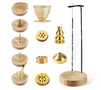 8-in-1 Wooden Upside Down Incense Holder Incense Stick Holders Incense Burner Holder Incense Holders for Sticks Ash Catcher Insensé Sticks Holder for Yoga Meditation SPA Home Decor Tea Room Bedroom