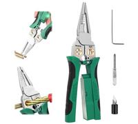 8 in 1Wire Stripper Electrical Multifunction Cable Stripper Wire Cutter with Voltage Tester Electrician Pliers for Cutting and Pulling