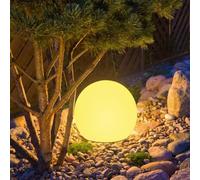 8-in Solar Globe Light Outdoor, Solar Garden Ball Light for Outside w/Remote, 16 RGB Colors 4 Modes Glow Orb Lights, Waterproof Landscape Lighting w/Ground Stake for Pathway Patio Backyard Party Decor