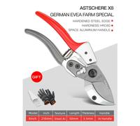 (8 inch 1026) AIRAJ 7/8in New Pruning Shears Bonsai Graft Garden Shears Stainless Steel Pruning Scissors Cut 30mm Thick Branches and PVC Pipes