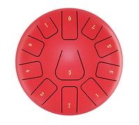 8 Inch 11 Notes Steel Tongue Drum Handpan with Mallet Finger Picks Note Sticker Music Book Cleaning Cloth Bag Percussion for Meditation Yoga Beginners