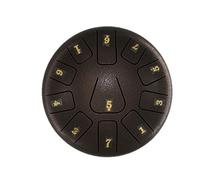 8-inch 11-Tone Steel Tongue Drum and 1 Pair of Mallets Percussion Instrument Tambourine (Color : C) (E)