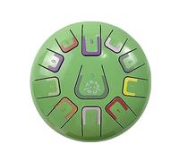 8 Inch 11 Tone Steel Tongue Drum, Multi-color Tambourine, Suitable for Fetal Training, Music Performance, Music Initiation, Yoga Meditation Instruments (Blue)