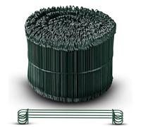 8 Inch - 16 Gauge 1000 pcs GREEN PVC Coated Double Loop Rebar Wire Bar Ties | Excellent Strength | Durable | SIMBA STEEL | PVC Green 8in. 1000