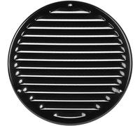 8 Inch / 200 mm Black Vent Cover - Metal Round Soffit Grille - Louvered Air Return Grille - for Ceiling and Sidewall - Built-in Protection Screen Mesh - HVAC Ventilation