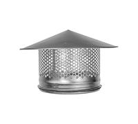 8 Inch / 200 mm Round Roof Rain Cap HVAC Vent Galvanized Steel All Weather Rain Cap Roof Top Round Roof Vent with Rubber Gasket for Perfect Insulation Vent Cover (8'' Inch)