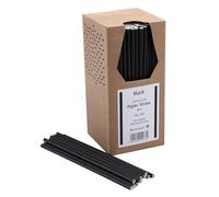 Black Disposable Paper 8" Drinking Straws (250)
