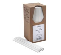 Beaumont 6mm Bore Paper Straw White (Pack 250)