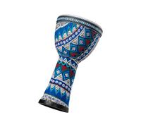 8 Inch African Drum PVC Body Goat Skin Surface Lightweight Handheld Bongo for Adult Beginners Music Fun Flower Sea