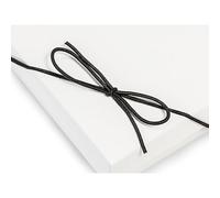 8 Inch Black Matte Stretch Loops with Bows, 50 Pack