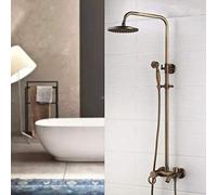 8 inch brass antique flexible retro wall mount bathroom head control valve hand sprayer outlet shower set