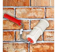 8 Inch Brick Embossing Roller for Wall Decoration, Imitation Brick Pattern Embossing Cylinder Painting Roller with Rubber Handle, Household DIY Paint Roller Art Brush