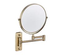 8-Inch Bronze Two-Way Swivel Wall Mount Makeup Mirror, 3X Magnification, Foldable for Bathroom & Shaving