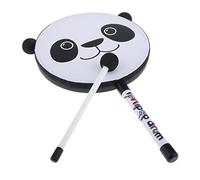 8 inch Cartoon Panda Handheld Tambourine Drum with Mallet Instrument Kids Toy