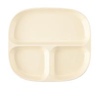 8 Inch Ceramic Divided Dinner Plate for Adults Reusable Rectangular Portion Partition Plate for Grains/Veggies/Fruits(Gelb)
