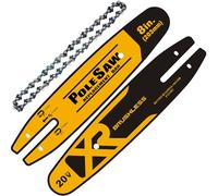 8-Inch Chainsaw Bar and Chainsaw Chain for DeWalt Pole Saw, Compatible with DEWALT Chainsaw DCPS620B,DCCS623B, DCCS623L1, Bar DWZCSB8 and Chainsaw DWO1DT608 (1 Chains + 1 Bars)