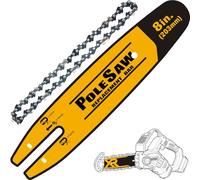 8-Inch Chainsaw Bar and Chainsaw Chain for DeWalt Pole Saw, Pole Saw Replacement for DeWalt Chainsaw Part No. DWZCSB8 & DWO1DT608 (Combo)