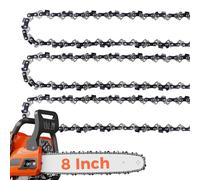 8 Inch Chainsaw Chain 3/8" LP Pitch, 050" Gauge, 33 Drive Links 3 Pack Low-Kickback Replacement Chain for Craftsman, Worx, Ryobi, Echo, Poulan and More -S33 (91YNP-6)